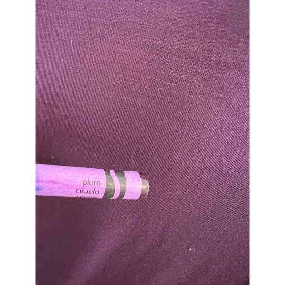 Soft Surroundings Touch of Sheer Tunic Top size Large Shirt 2CM00 Purple Blouse - Picture 4 of 8